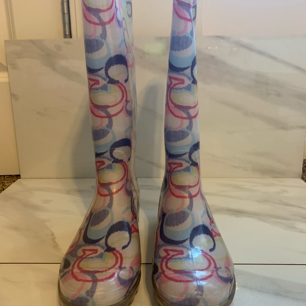Multi Color Coach rain boots - Picture 2 of 8